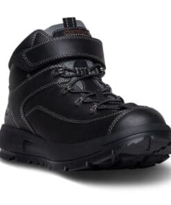 The Yukon is designed to be a comfortable leather hiking boot with a unique closure system using elastic across the instep to accommodate movement and an easy-to-use hook-and-loop strap to secure the fit. The rugged outsole is designed as a durable, stable, and supportive outsole, intended for many terrains and everyday use. The uppers are made of soft, full-grain leather in either black or chestnut brown with a comfort padded micro-suede lining and seamless internal toe box. Crafted with high-quality material, the Yukon delivers an outdoorsy look with a supportive feel for anyone who wants comfort.